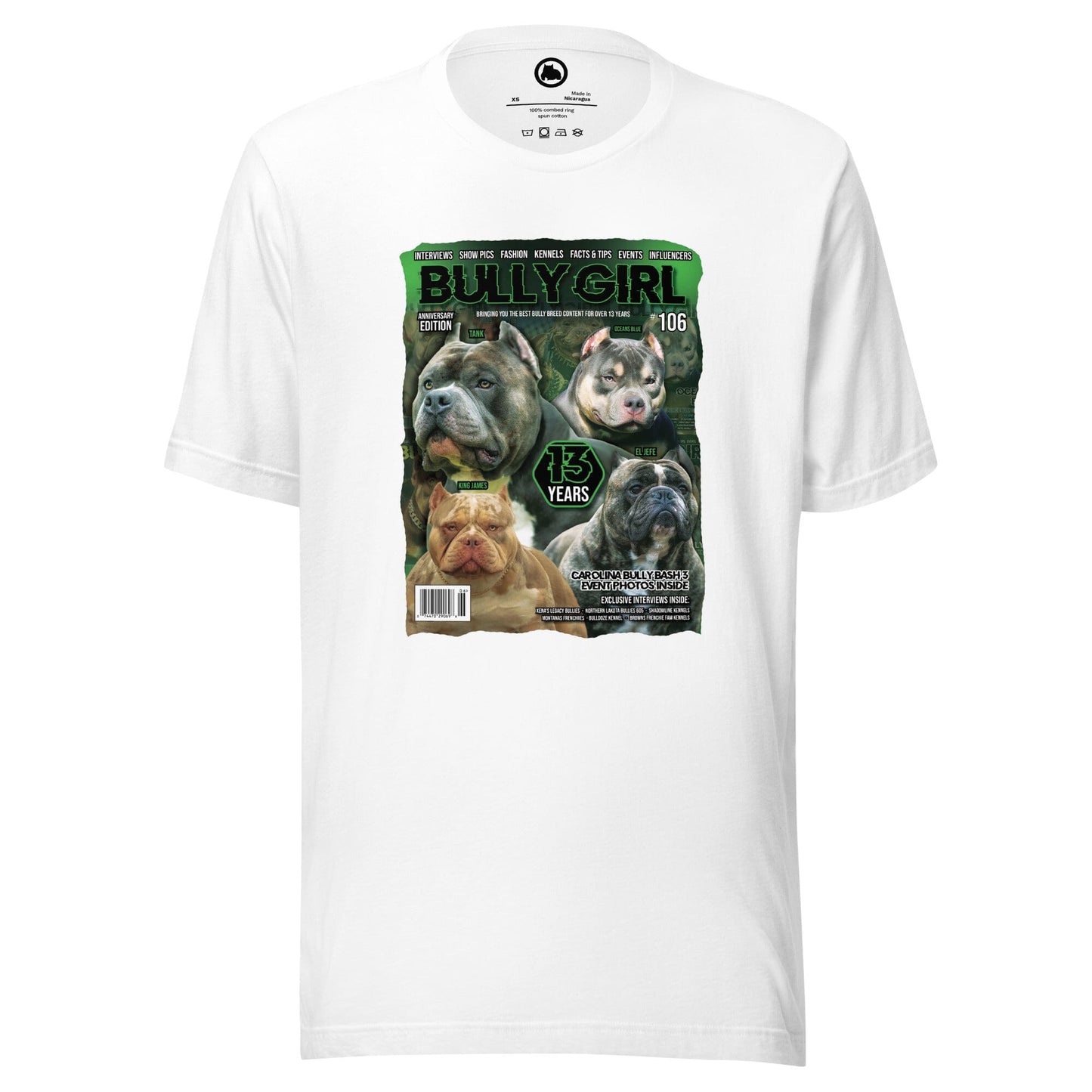 Bully Girl Magazine Issue 106 - Anniversary Edition T-Shirt - BGM Warehouse - American Bully Magazines and Supplies