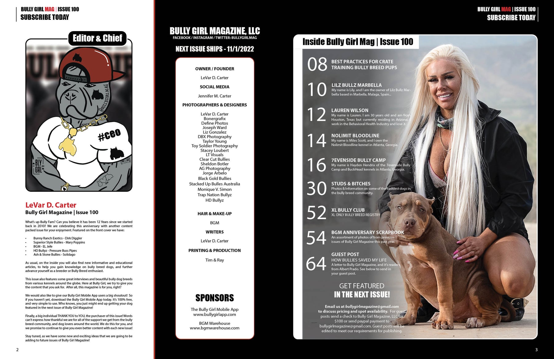 Bully Girl Magazine Issue 100 - 12 Year Anniversary Edition (Last Few  Copies)