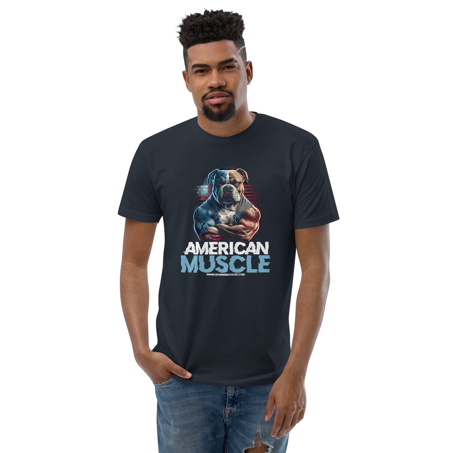 American Muscle Bully Tee - BGM Warehouse - American Bully Magazines and Supplies